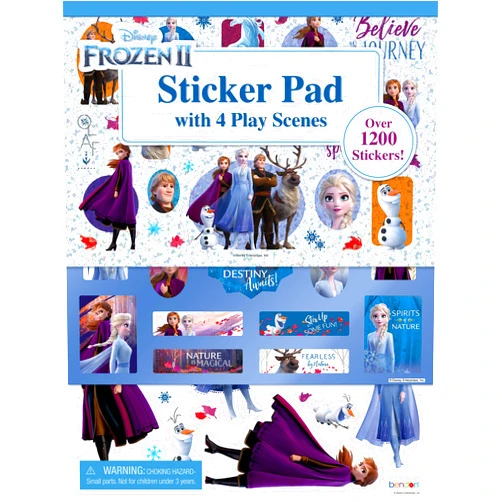 Disney Frozen 2 Sticker Pad with Play Scenes Including 1200 Stickers 46035 Bendon