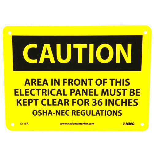 NMC C115R OSHA Sign, Legend 