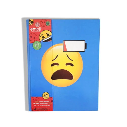 Greenre Emoji 3 Ring 1.5 inch Full Size Eco Binder- for School or Home, Organizing Stuffs Suitable for Students, Boys and Girls- Under Tree Planting Program