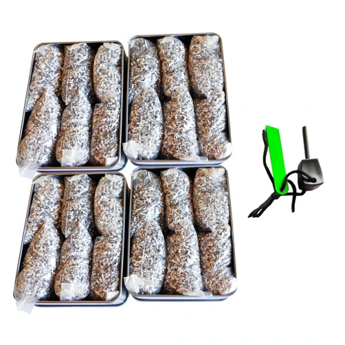 eGreen Emergency Fire Starter Magnesium 99% Pure 24 Bags for Storm Hurricane Outages Camping Hiking Bushcraft Outdoor Survival + 4 Free Water Proof Tin Container (24bags + 4 of Free Containers)