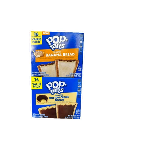 Bark and lindy Pop-Tarts Boston Creme Donut - Frosted Banana Bread Flavor Bundle 27 oz Each