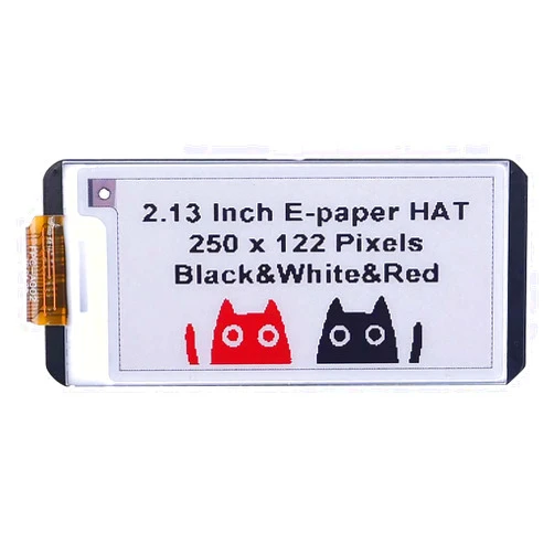 Xicoolee 2.13 Inch E-Ink Display HAT for Raspberry Pi/Jetson Nano/Arduino/STM32 Three Color Red White Black E-Paper Screen SPI Interface 250x122 Resolution