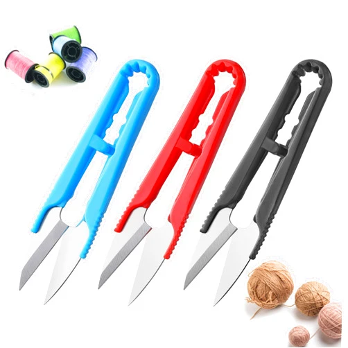 KL KALOO 3PCS Sewing Scissors, JJOO Yarn Thread Cutter Mini Small Snips Trimming Nipper, Great for Sewing, DIY Supplies (Blue, Red, Black)