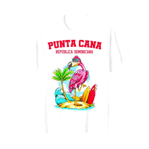 Punta Cana Dominican Republic Surfing Spots Punta Cana Flamingo Ocean Surfboard Beach T-Shirt