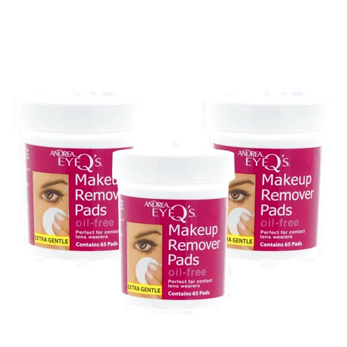 Andrea Eye Q's Oil-free Eye Makeup Remover Pads, 65-Count (Pack of 3)