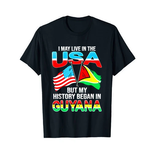 Guyana American Flag Design Guyana Design for proud guyanese T-Shirt