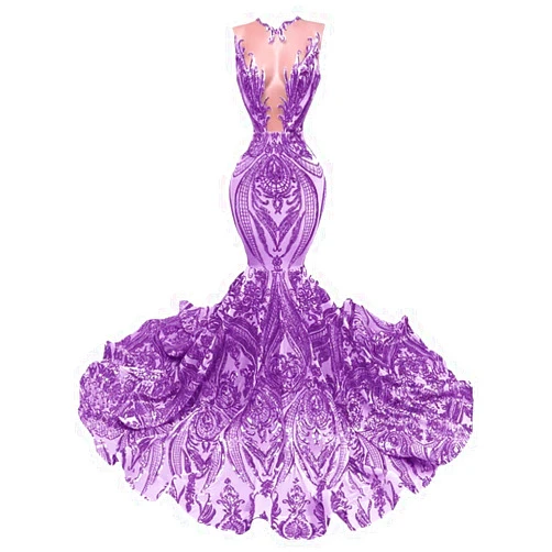 Gdluckalways Sequin Mermaid Prom Dress for Women Long Lace Appliques Pageant Celebrity Evening Formal Gowns Elegant GL0005