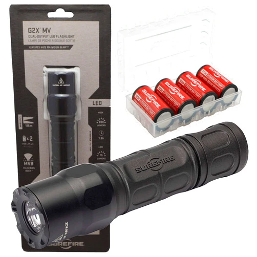 Lumintrail Sure Fire G2X Max Vision High-Output LED Flashlight Bundle with 4 Extra 123A Batteries and Lightjunction Battery Case