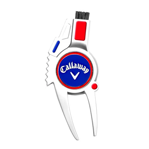 Callaway unisex adult Red, & Callaway 4 in 1 Divot Tool Red White Blue, Red, White Blue, Dark Roast US
