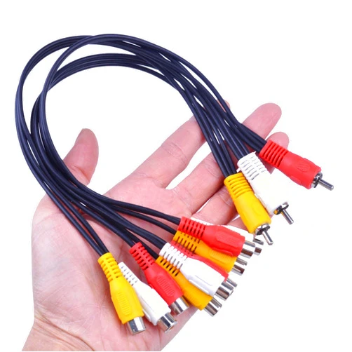 BronaGrand 3 RCA Male Jack to 9 RCA Female Plug Splitter Audio Video Av Adapter Cable 12inch
