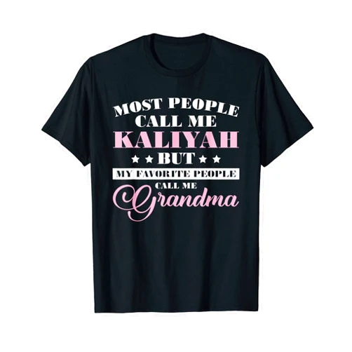 Kaliyah Grandma Collection Kaliyah Name Funny Personalized Grandma T-Shirt
