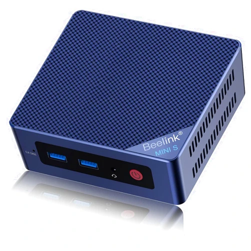 Beelink Mini PC, Mini S12 Pro Intel 12th N100(Up to 3.4GHz), 16GB DDR4 500GB M.2 SSD, Desktop Computers Support 4K Dual HDMI Display/WiFi6/BT5.2/USB3.2/1000Mbps LAN/WOL Home/Office