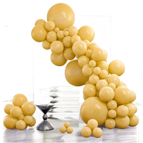PartyWoo Tan Balloons, 85 pcs Boho Tan Balloons Different Sizes Pack of 18 Inch 12 Inch 10 Inch 5 Inch Light Brown Balloons for Balloon Garland or Balloon Arch as Birthday Party Decorations, Tan-F19