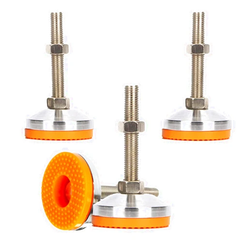 YZZHAJ 4Pcs Leveling Feet-M10 Thread Adjustable Leg Leveler Carbon Steel for Furniture Machinery Equipment Leveling Screw Leg levelers
