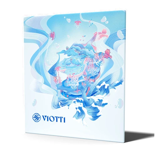 Viotti Violin Strings 4/4 Full Set | Medium Tension Synthetic-Core Strings with Gold E String for Brilliance, Power & Projection, Silver Wound D & G Strings, and Aluminum Wound A String
