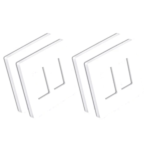 BESTTEN [4 Pack] BESTTEN 2 Gang Screwless Decorative Wall Plate, Mid-Size H4.88