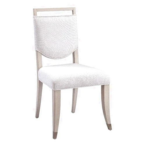 Bassett Mirror Company Korey Dining Chair with Wood Frame and Cream Fabric