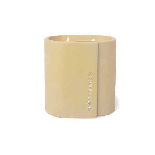 Paddywax Scented Candles Cirque Collection Soy Wax Candle in Oval Concrete Container, 12-Ounce, Green Bamboo