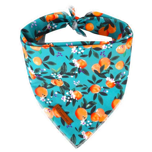 UP URARA PUP Summer Dog Bandana, Comfortable Cotton Triangle Bid Scarf for Medium Large Dog, Washable Pet Kerchief for Girl Boy Dogs, Peach Dog Bandana, Cute Classic Dog Bid Scarf, Green