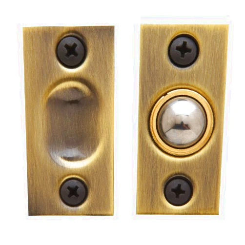 Baldwin 0425 Solid Brass Adjustable Ball Catch with 1 Inch x 2-1/8 Inch Strike