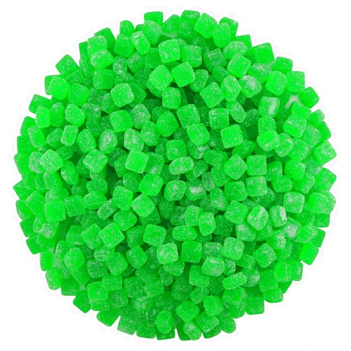 CHILI SOUR Extra Sour Chewy Cubes, Super Tangy Candy Bites, Irresistible Sour Gummy Candy (1 Pound, Green-Apple)