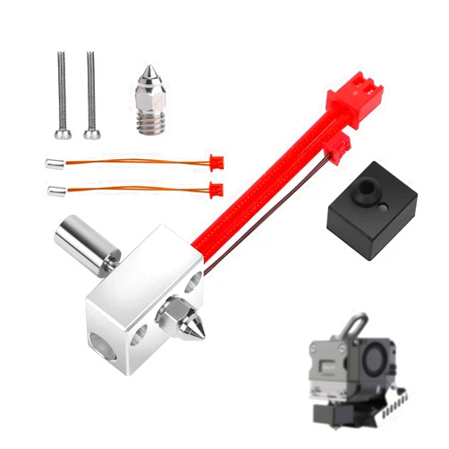 LEOWAY Sprite Extruder Pro Heater Block Kit High Temperature 300℃Titanium Heatbreak Plated Copper Nozzle Compatible with Ender 3 S1/Ender3 S1 Pro/Ender 3 S1 Plus/CR10 Smart Pro