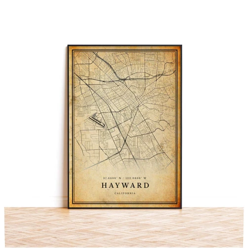 MG Global Wrapped Gift | Vintage Poster of Hayward | 11x17 12x18 16x24 24x36 Old Style Unframed Print | Retro Wall Art | Antique Rustic Home Office Decor
