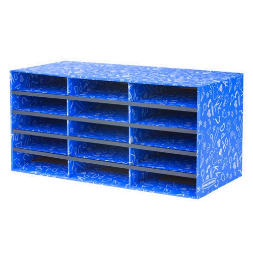 Bankers Box Classroom 15 Compartment Literature Organizer, Single (3384301),Blue