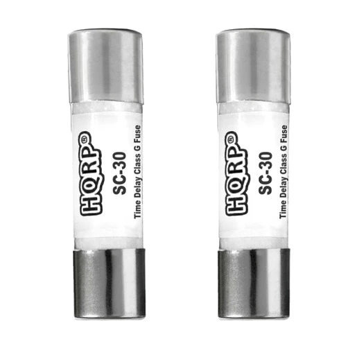 HQRP 2-Pack Spa Hot Tub Slow Blow Fuse, SC-30 Class G Time Delay 30 Amp Fuse 480 V, Replacement for Bussmann SC30, Buss Sc-30, LIttelfuse SLC30, Edison, Gecko, Compatible with Balboa, Spa Builders