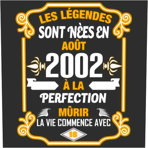 French Edition by Amandine Doubarant (Author), Légendes Anniversaire (Author) Les Légendes Sont Nèes En août 2002 À La Perfection Mûrir La Vie Commence Avec 18: Livre d'or - Son Jubilé Livre à Personnaliser pour les ... Decoration idée - Thème: Or (French Edition)