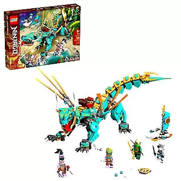 LEGO NINJAGO Jungle Dragon 71746 Building Kit; Ninja Playset Featuring Posable Dragon Toy and NINJAGO Lloyd and Zane; Cool Toy for Kids Who Love Imaginative Play, New 2021 (506 Pieces)