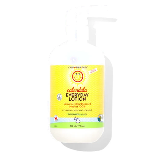 California Baby Calendula Lotion | 100% Plant-Based | Very Soothing Baby Lotion for Sensitive Skin | Lavender Kids Lotion | Allergy Friendly | Organic Calendula + Aloe Vera | 562 mL / 19 fl. oz.