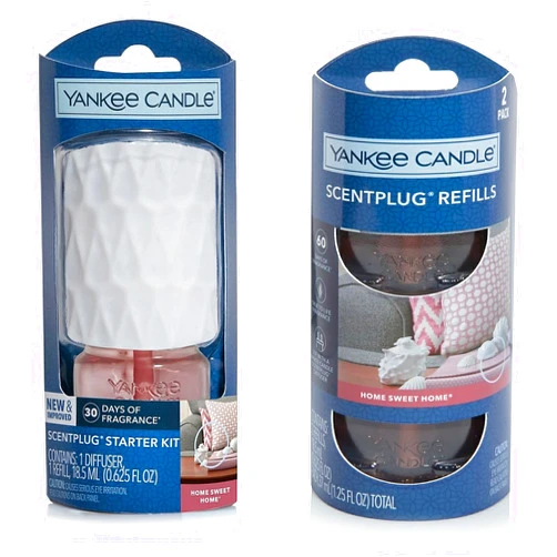 Yankee Candles Yankee Candle with ScentPlug Diffuser with 3 Fragrance Refills Home Sweet Home