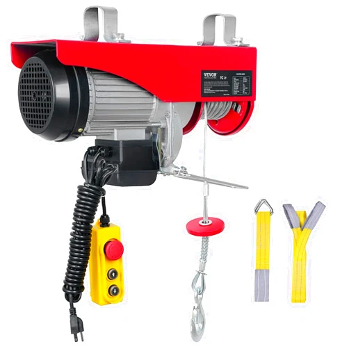 VEVOR Electric Hoist with Remote Control, 440 lbs Material Handling Tool, 110V Electric Hoist with 14ft Remote Control for Factories, Warehouses, Construction Site, Attic