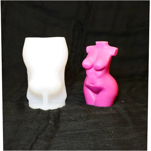 LOVE'N KISS Woman Silicone Body Wax Candle Molds ,Thick Female Body,Curvy Figure 3D Moulds for Making DIY Soap ,Candle, Chocolate , Plaster or Epoxy Resin ,Art Festive Mood