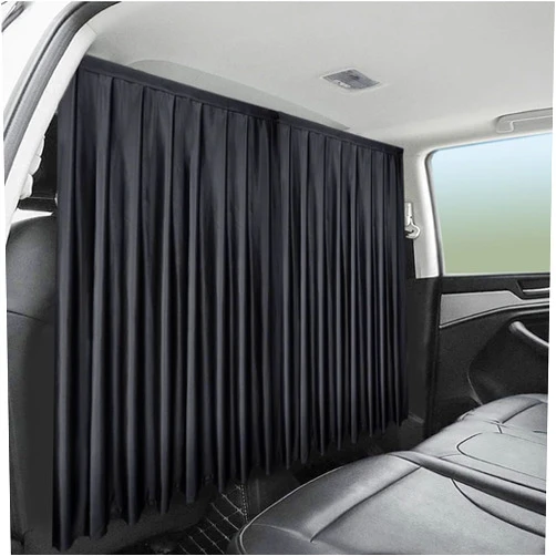 SnyGardn Car Rearseat Divider Curtains Blackout Privacy Protection Curtain Automotive Space Divider Universal for Max 49-inch Interior Width Vehicles (Front&Rear Divider)