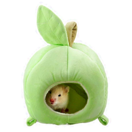 ANIAC Pet Winter Hanging Fruit House Hammock Warm Bed Nest Accessories for Hamster Guinea Pig Hedgehog Chinchilla and Small Animals (Green)
