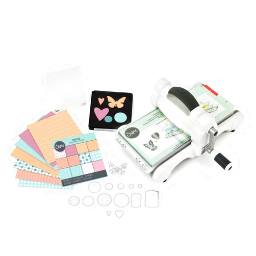 Sizzix Big Shot Starter Kit 661500 Manual Die Cutting & Embossing Machine for Arts & Crafts, Scrapbooking & Cardmaking, 6” Opening
