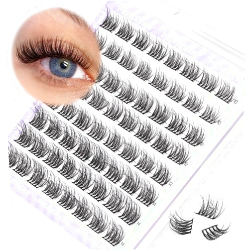 Mavphnee Natural Lash Clusters Wispy Cluster Eyelash Extensions Short DIY Lash Extensions 64 Pcs CD Curl Individual Lash Fluffy Eyelash Clusters by Mavphnee (10MM 12MM 14MM)