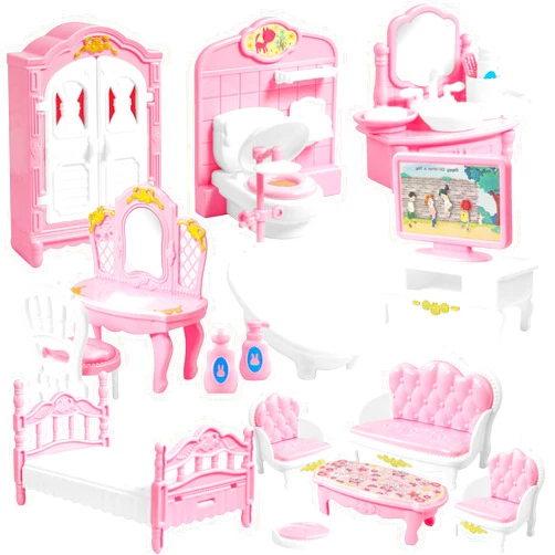HKACSTHI 20 Pieces Doll House Furniture and Accessories Set Dollhouse Furniture Set Mini Dollhouse Furniture 1 12 Scale Bedroom Living Room Bathroom Furniture Accessories