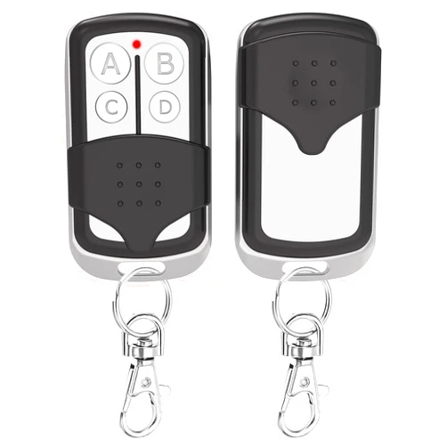 BeanKOneal 2 Pcs Universal Garage Door Opener Remote Keychain 4-Button Programmable Compatible with Liftmaster Chamberlain Craftsman Opener with Purple Yellow Red Orange Green Learn Button