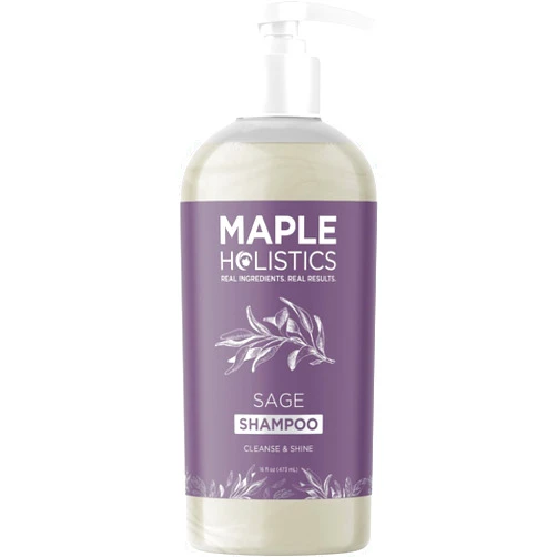 Maple Holistics Sage and Rosemary Shampoo Sulfate Free - Ultra Clarifying Shampoo for Build Up and Dry Scalp Treatment with Cleansing Essential Oils for Hair - Sulfate Free Shampoo for All Hair Types with Sage Oil