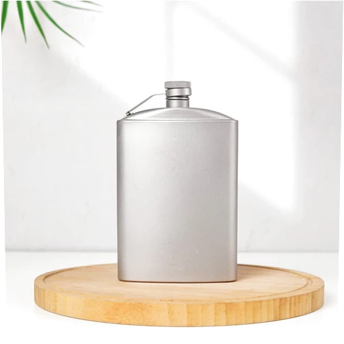 M&MTITAN Titanium Ultralight Hip Flask Portable Wine Bottle with Funnel Camping Picnic Pocket Whiskey Alcohol Drinkware Accessories