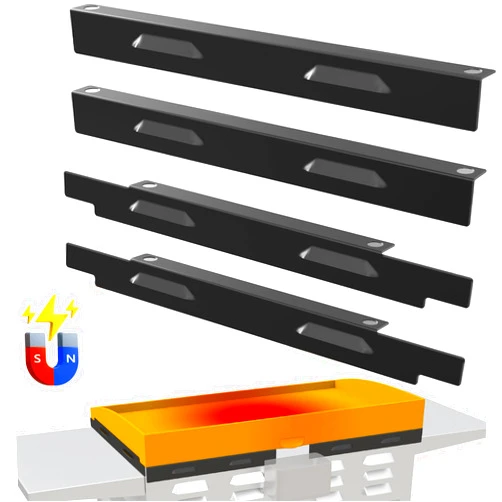 Mudvime Magnetic Wind Guards for Blackstone 36 Inch Griddle, Wind Screen for Blackstone Griddle Accessories, Grill Accessories Protect Flame Hold Heat, Compatible with Cover Hood, Rear Grease Cup&Side Shelf