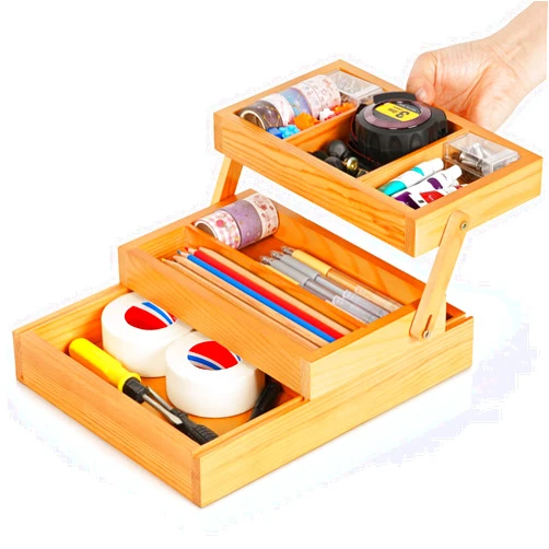Jolensoy Smart Desk Drawer Organizer, Junk Drawer Organizer 2 Level Office Supply Organizer, Jewelry and Cosmetics Storage, Wooden Desk Organizer Tray for Makeup, Kitchen Drawer Storage and Organization