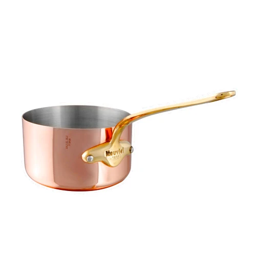 Mauviel M'Heritage 150 B Copper Sauce Pan With Brass Handle, 2.8-Qt