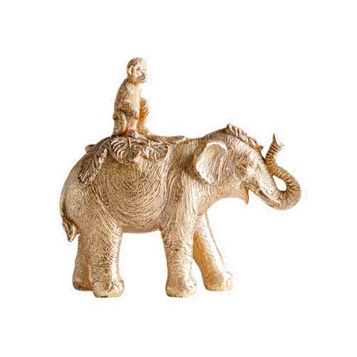 Leefasy Resin Animal Sculpture Collectible Figurines Ornament Collectable Monkey Elephant Statue for Wedding Farmhouse Housewarming Cabinet Party, a Monkey
