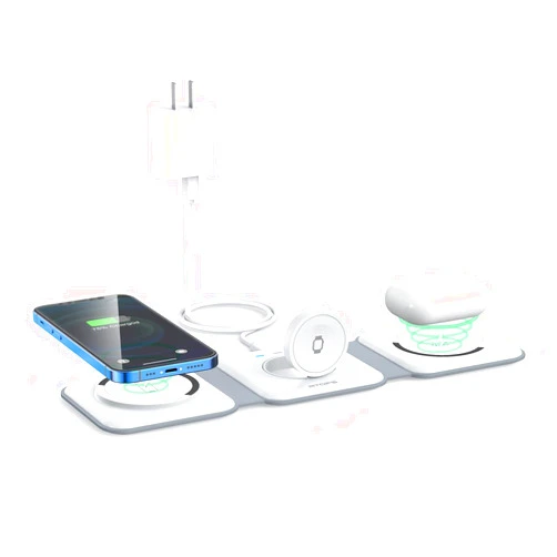 RTOPS Wireless Charger 3 in 1,RTOPS Magnetic Travel Wireless Charging Station Multiple Devices,GaN 3 in 1 Charging Station,Compatible for iPhone16/15/14/13/Pro/Max,iWatch,AirPods4/3/2/Pro(Adapter Includes)