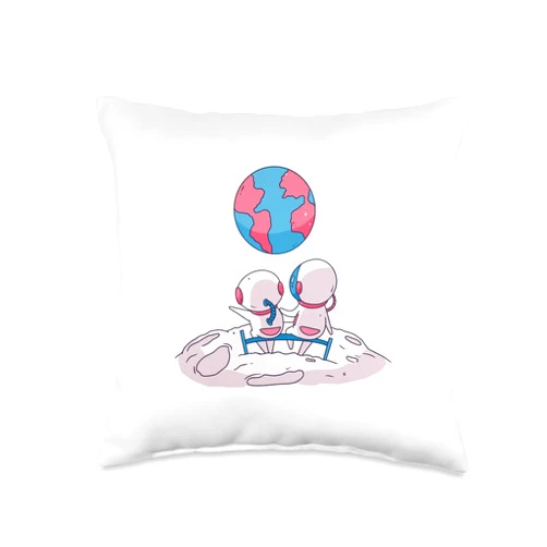 Papagei Tierhalter witzige lustige Sprüche Space Driver with Earth Planet Comic for Men Women Children Throw Pillow, 16x16, Multicolor