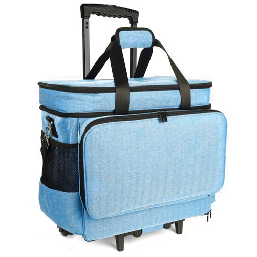 Lorzon Sewing Machine Case with Wheels, Rolling Sewing Machine Tote for Carrying, Fits for Most Machines